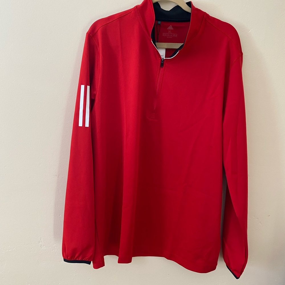 Adidas Men’s Red 1/4 Zip Golf Pullover XL NWT